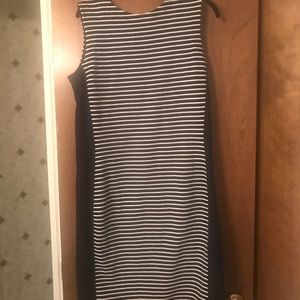 Black and white, striped dress   from Athleta